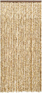 vidaXL - Vliegengordijn - 90x220 - cm - chenille - beige - en - bruin