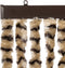 vidaXL - Vliegengordijn - 90x220 - cm - chenille - beige - en - bruin