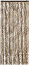 vidaXL - Vliegengordijn - 90x220 - cm - chenille - beige - en - bruin