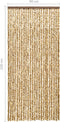 vidaXL - Vliegengordijn - 90x220 - cm - chenille - beige - en - bruin