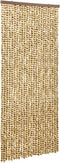 vidaXL - Vliegengordijn - 90x220 - cm - chenille - beige - en - bruin
