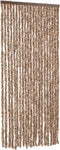 vidaXL - Vliegengordijn - 90x220 - cm - chenille - beige - en - donkerbruin