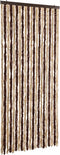 vidaXL - Vliegengordijn - 90x220 - cm - chenille - beige - en - lichtbruin