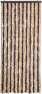 vidaXL - Vliegengordijn - 90x220 - cm - chenille - beige - en - lichtbruin