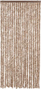vidaXL - Vliegengordijn - 90x220 - cm - chenille - beige - en - donkerbruin