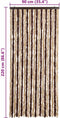 vidaXL - Vliegengordijn - 90x220 - cm - chenille - beige - en - lichtbruin