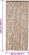 vidaXL - Vliegengordijn - 90x220 - cm - chenille - beige - en - donkerbruin
