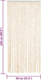 vidaXL - Vliegengordijn - 90x220 - cm - chenille - beige - en - wit