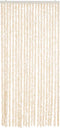 vidaXL - Vliegengordijn - 90x220 - cm - chenille - beige - en - wit