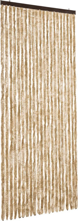 vidaXL - Vliegengordijn - 90x220 - cm - chenille - beige