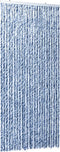 vidaXL - Vliegengordijn - 90x220 - cm - chenille - blauw, - wit - en - zilver