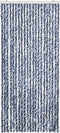 vidaXL - Vliegengordijn - 90x220 - cm - chenille - blauw, - wit - en - zilver