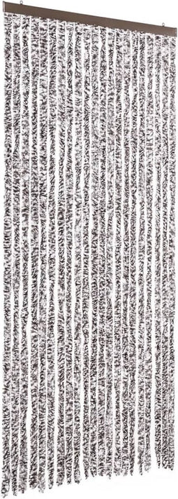 vidaXL - Vliegengordijn - 90x220 - cm - chenille - bruin - en - beige