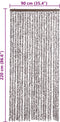 vidaXL - Vliegengordijn - 90x220 - cm - chenille - bruin - en - beige