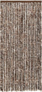 vidaXL - Vliegengordijn - 90x220 - cm - chenille - bruin - en - wit