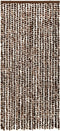 vidaXL - Vliegengordijn - 90x220 - cm - chenille - bruin - en - wit