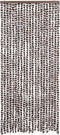 vidaXL - Vliegengordijn - 90x220 - cm - chenille - bruin - en - wit