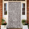 vidaXL - Vliegengordijn - 90x220 - cm - chenille - bruin - en - wit