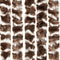 vidaXL - Vliegengordijn - 90x220 - cm - chenille - bruin - en - wit