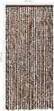 vidaXL - Vliegengordijn - 90x220 - cm - chenille - bruin - en - wit