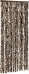 vidaXL - Vliegengordijn - 90x220 - cm - chenille - bruin - en - wit