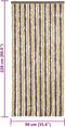 vidaXL - Vliegengordijn - 90x220 - cm - chenille - donkerbruin - en - beige
