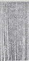 vidaXL - Vliegengordijn - 90x220 - cm - chenille - grijs - en - zwart-wit
