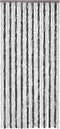 vidaXL - Vliegengordijn - 90x220 - cm - chenille - grijs - en - wit