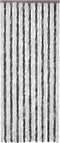 vidaXL - Vliegengordijn - 90x220 - cm - chenille - grijs - en - wit