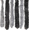 vidaXL - Vliegengordijn - 90x220 - cm - chenille - grijs - en - zwart
