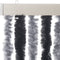 vidaXL - Vliegengordijn - 90x220 - cm - chenille - grijs - en - zwart