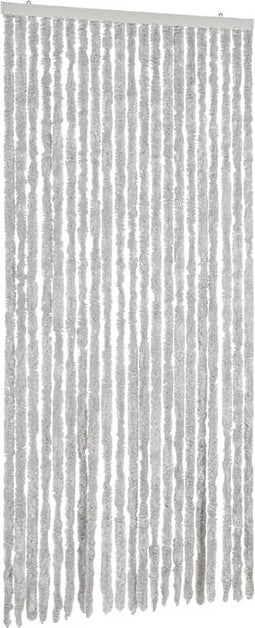 vidaXL - Vliegengordijn - 90x220 - cm - chenille - grijs