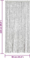 vidaXL - Vliegengordijn - 90x220 - cm - chenille - grijs