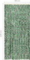 vidaXL - Vliegengordijn - 90x220 - cm - chenille - groen - en - wit