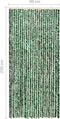 vidaXL - Vliegengordijn - 90x220 - cm - chenille - groen - en - wit