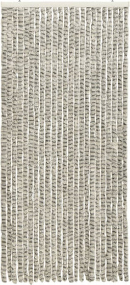 vidaXL - Vliegengordijn - 90x220 - cm - chenille - licht- - en - donkergrijs