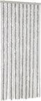 vidaXL - Vliegengordijn - 90x220 - cm - chenille - lichtgrijs - en - wit