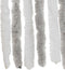 vidaXL - Vliegengordijn - 90x220 - cm - chenille - lichtgrijs - en - wit