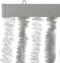 vidaXL - Vliegengordijn - 90x220 - cm - chenille - lichtgrijs - en - wit
