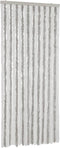 vidaXL - Vliegengordijn - 90x220 - cm - chenille - lichtgrijs - en - wit