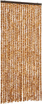 vidaXL - Vliegengordijn - 90x220 - cm - chenille - oker - en - wit