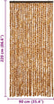 vidaXL - Vliegengordijn - 90x220 - cm - chenille - oker - en - wit