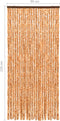 vidaXL - Vliegengordijn - 90x220 - cm - chenille - oker - en - wit