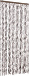 vidaXL - Vliegengordijn - 90x220 - cm - chenille - taupe - en - wit