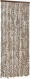 vidaXL - Vliegengordijn - 90x220 - cm - chenille - taupe - en - wit