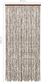 vidaXL - Vliegengordijn - 90x220 - cm - chenille - taupe - en - wit