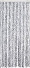 vidaXL - Vliegengordijn - 90x220 - cm - chenille - wit - en - grijs