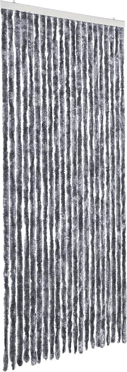vidaXL - Vliegengordijn - 90x220 - cm - chenille - zilverkleurig