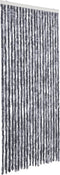 vidaXL - Vliegengordijn - 90x220 - cm - chenille - zilverkleurig