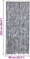 vidaXL - Vliegengordijn - 90x220 - cm - chenille - zilverkleurig